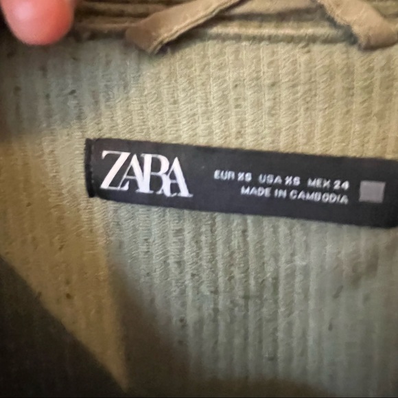 Military green courderoy jacket - Picture 4 of 5